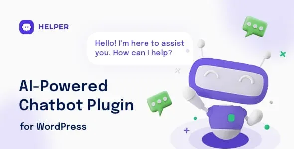 Helper OpenAI Chatbot for WordPress product artwork