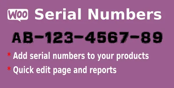 Easy Serial Numbers For WooCommerce – WordPress Plugin product artwork