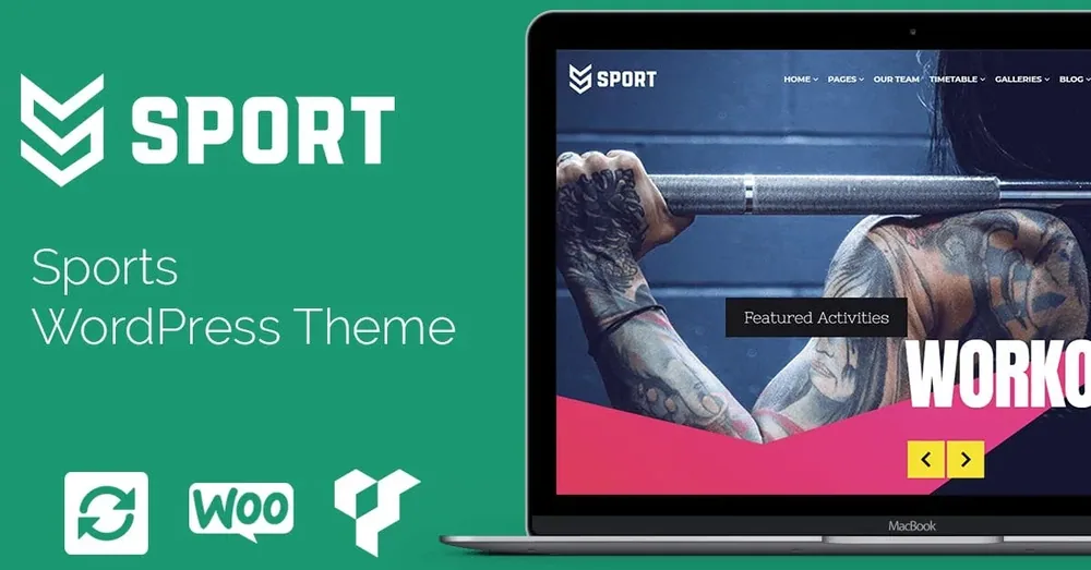 Sport WordPress Theme product artwork