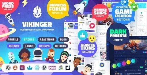 Vikinger – BuddyPress and GamiPress Social Community product artwork