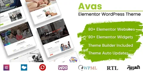Avas – Multi-Purpose Elementor WordPress Theme product artwork