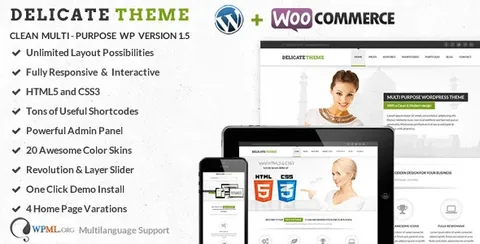 Delicate – Responsive Multipurpose HTML5 Template product artwork