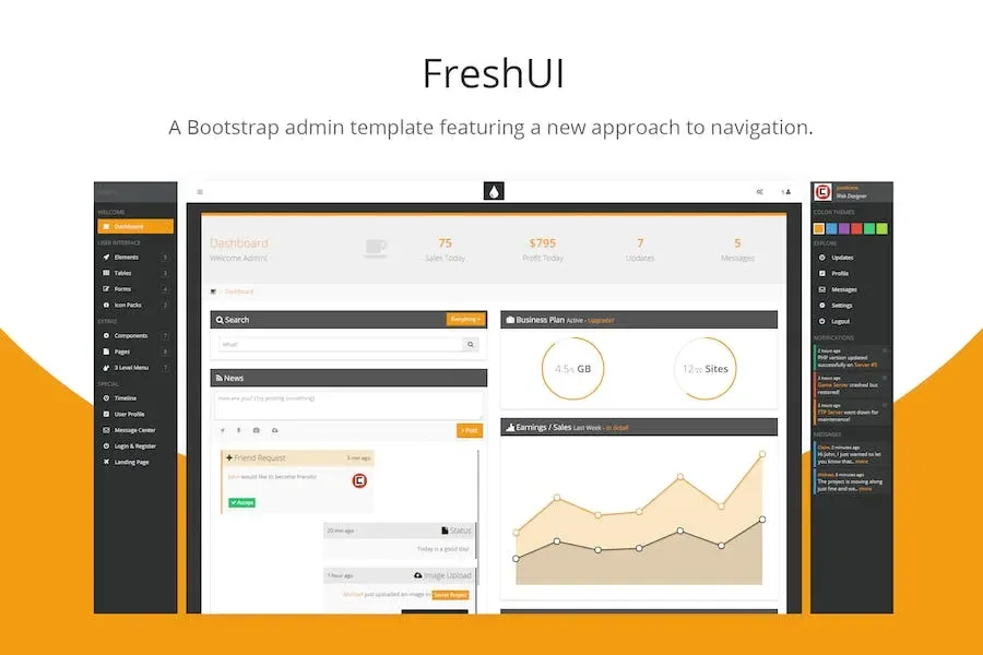 FreshUI – Bootstrap Admin Template product artwork