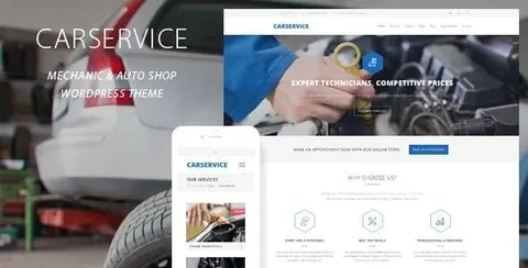 Car Service – Mechanic Auto Shop WordPress Theme product artwork