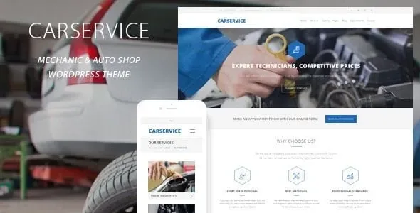 Car Service – Mechanic Auto Shop WordPress Theme product artwork