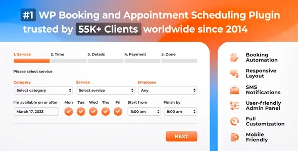 Bookly PRO Bundle – Appointment Booking and Scheduling Software System product artwork