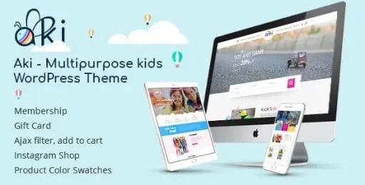 Aki – Multipurpose Kids WordPress Theme product artwork
