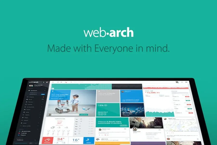Webarch – Responsive Admin Dashboard Template product artwork