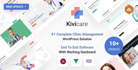 KiviCare – Medical Clinic & Patient Management WordPress Solution product artwork